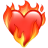 Emoji hati terbakar